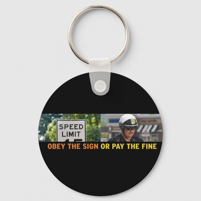 Obey the Sign Keychain (Front)