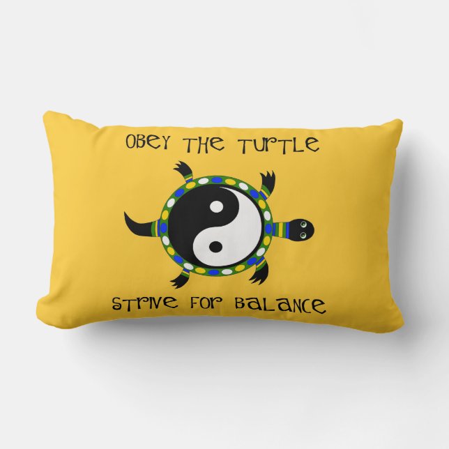 OBEY THE TURTLE... LUMBAR CUSHION (Front)