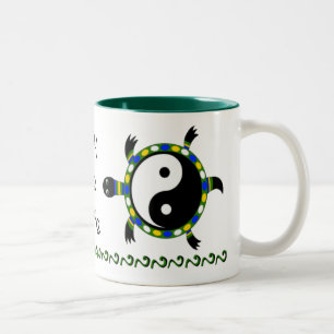 OBEY THE TURTLE Two-Tone COFFEE MUG