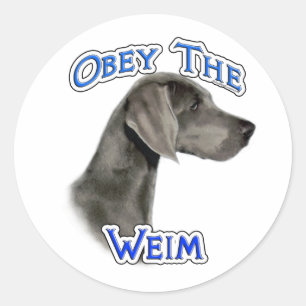 Obey the Weimaraner Sticker
