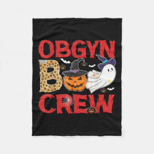 Obgyn Boo Crew Halloween Ob-gyn Nurse Shirt Men Wo Fleece Blanket