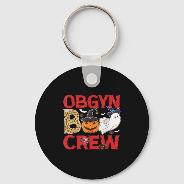 Obgyn Boo Crew Halloween Ob-gyn Nurse Shirt Men Wo Key Ring (Front)