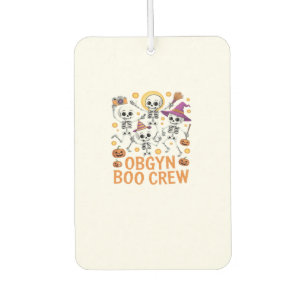 OBGYN Boo Crew Nurse Skeleton Dancing Halloween Sp Car Air Freshener