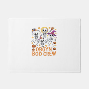 OBGYN Boo Crew Nurse Skeleton Dancing Halloween Sp Doormat
