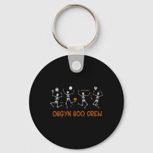 Obgyn Boo Crew Nurse Skeleton Dancing Halloween Sp Key Ring