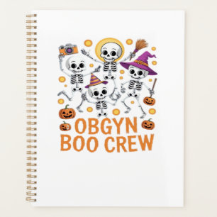 OBGYN Boo Crew Nurse Skeleton Dancing Halloween Sp Planner