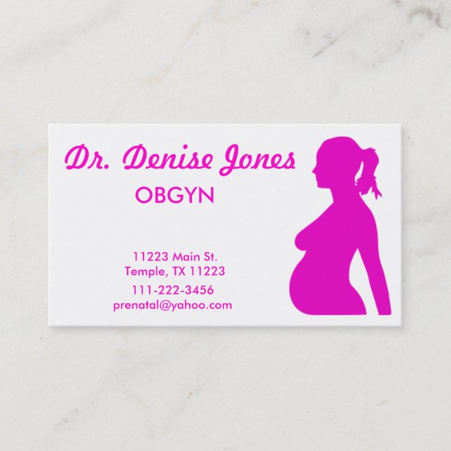 OBGYN Doctor Business Card (Front)