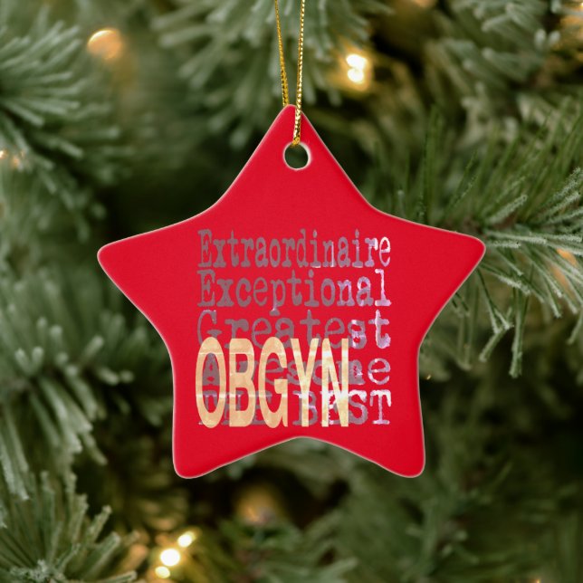 OBGYN Extraordinaire Ceramic Ornament (Tree)
