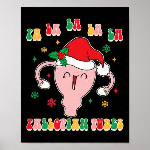 Obgyn Midwife Doula Christmas Fa La La La La Fallo Poster