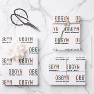 OBGYN Obstetrician Gynaecologist Leopard Print Wrapping Paper Sheet