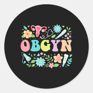 Obgyn Obstetrics Doctor Nurse Cute Classic Round Sticker