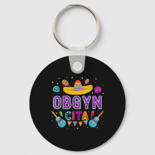 Obgyncita Cinco De Mayo Obgyn Nurse Leopard Key Ring