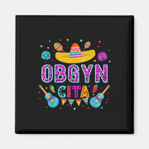Obgyncita Cinco De Mayo Obgyn Nurse Leopard Magnet