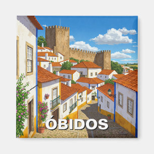 Obidos Portugal Travel Magnet