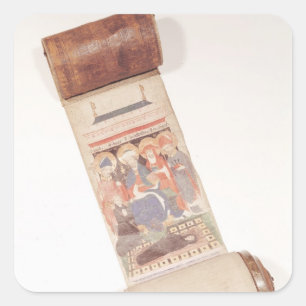 Obituary scroll, 1406 square sticker