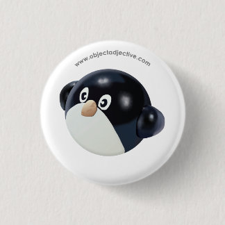 Object Adjective Penguin 3 Cm Round Badge