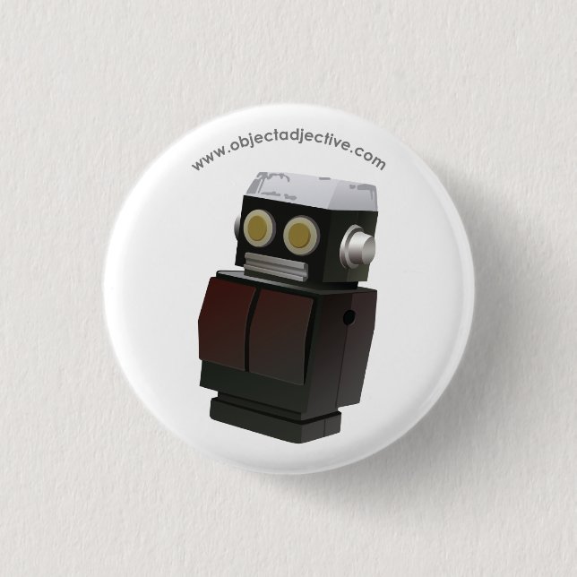 Object Adjective Robot 3 Cm Round Badge (Front)