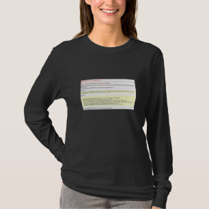 Object Not Set To Instance Of An Object Error T-Shirt