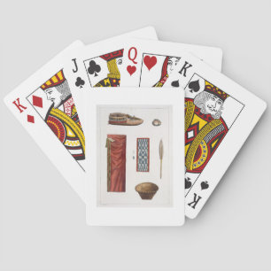 Objects belonging to Canadian Indians (colour engr Playing Cards