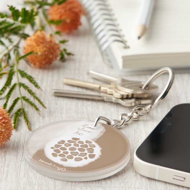 objet_11_lotus seed pod acrylic key ring (Front Right)