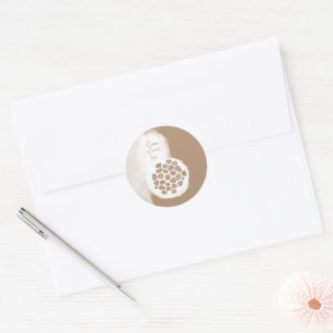 objet_11_lotus seed pod classic round sticker