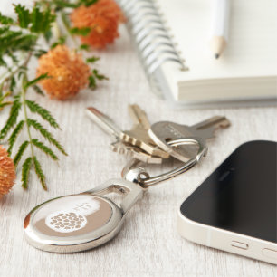 objet_11_lotus seed pod metal key ring