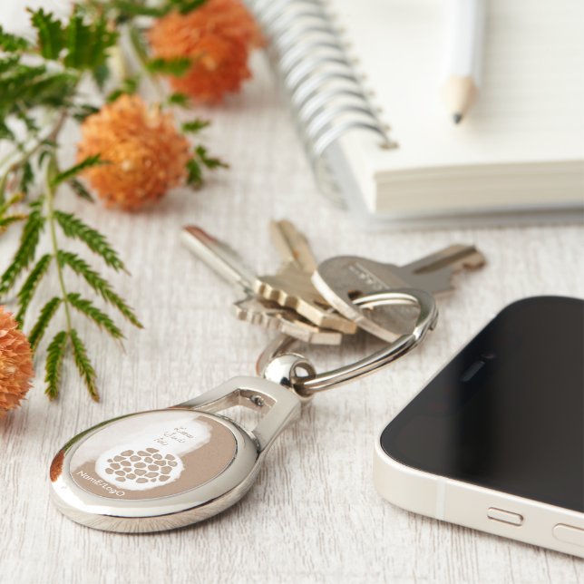 objet_11_lotus seed pod metal key ring (Side)