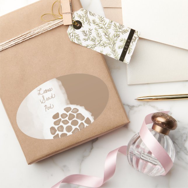 objet_11_lotus seed pod oval sticker (Gifting)