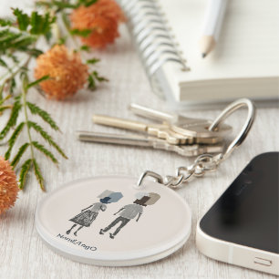 objet_16_une femme, un homme_1 acrylic key ring