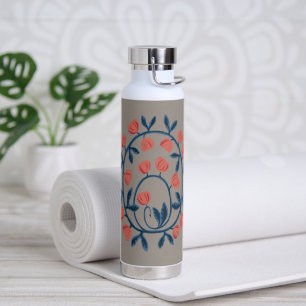 objet_17_a swan in flowers water bottle