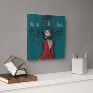 objet_19_une femme_2 square wall clock