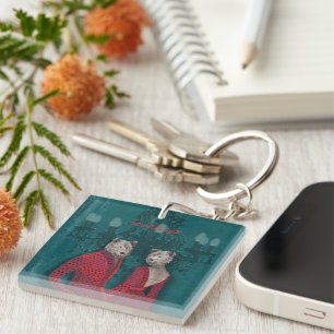 objet_20_une femme, un homme_2 acrylic key ring