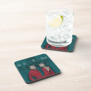 objet_20_une femme, un homme_2 hard plastic coaster