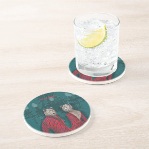 objet_20_une femme, un homme_2 sandstone coaster
