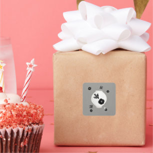objet_22_camellia,bird and pottery square sticker