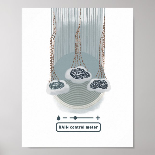 objet_2_rain control metre matte poster (Front)