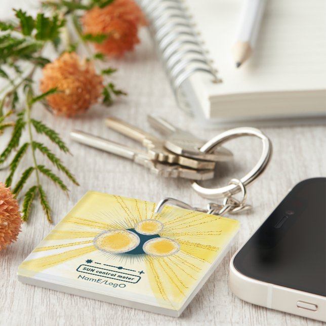 objet_3_sun control metre acrylic key ring (Front Right)