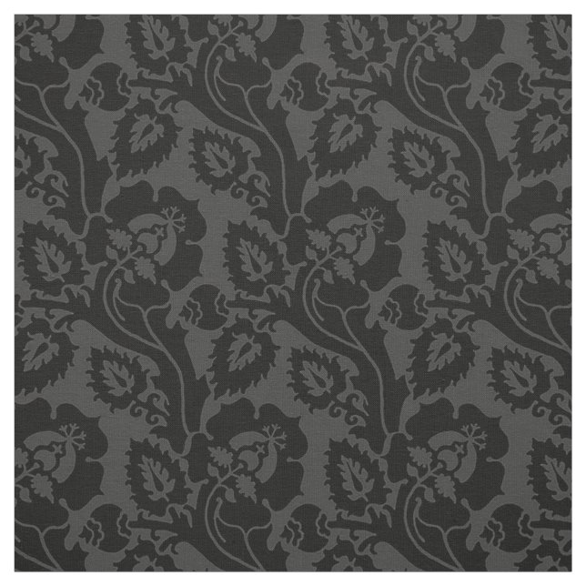 Oblique Floral, Anthracite Fabric (Swatch)