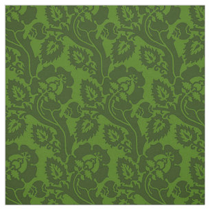 Oblique Floral, Emerald Green Fabric
