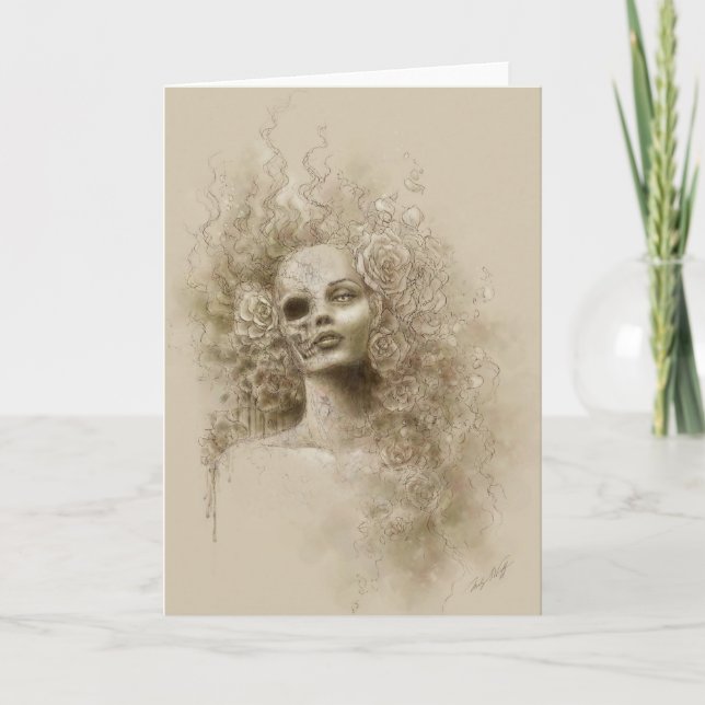 Oblivion Macabre Fantasy Art Greeting Card (Front)