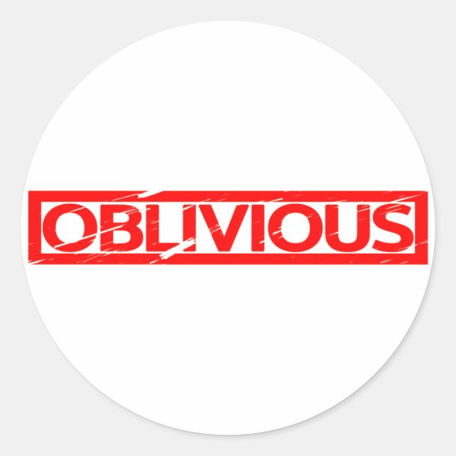 Oblivious Stamp Classic Round Sticker (Front)