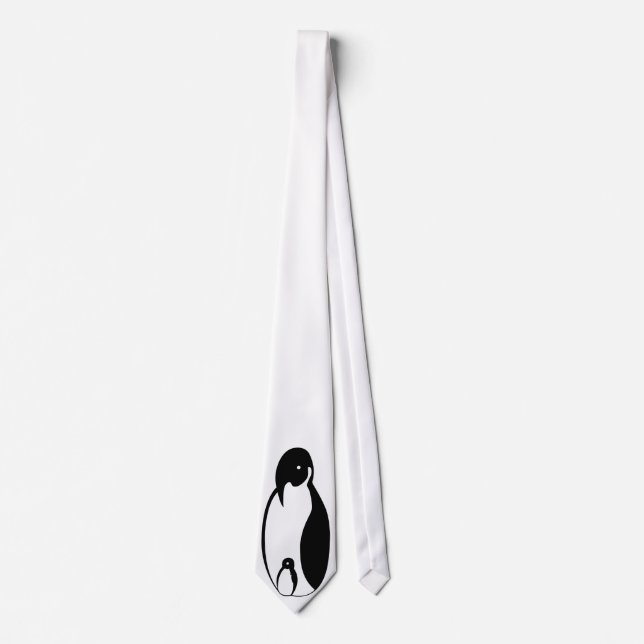 Oblong Penguin and chick Tie (Front)