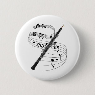 Oboe 6 Cm Round Badge