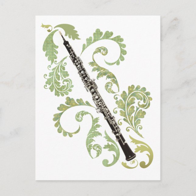 Oboe and Foliage Postcard (Front)