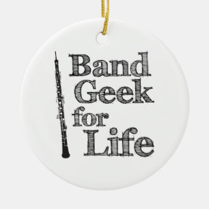 Oboe Band Geek Ceramic Ornament