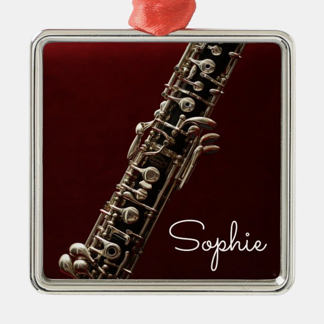 Oboe classical music instrument name metal ornament (Front)