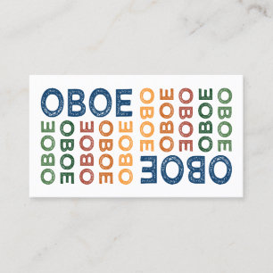 Oboe Colourful Business Card