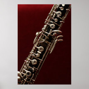 Oboe - double reed woodwind musical instrument poster
