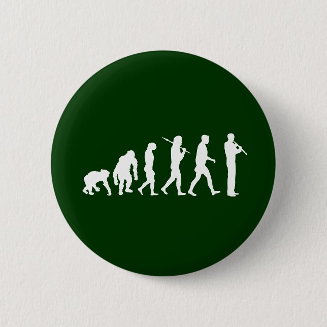 Oboe evolution funny Oboist humour gift 6 Cm Round Badge (Front)
