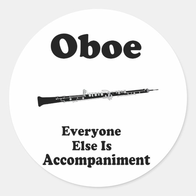 Oboe Gift Classic Round Sticker (Front)